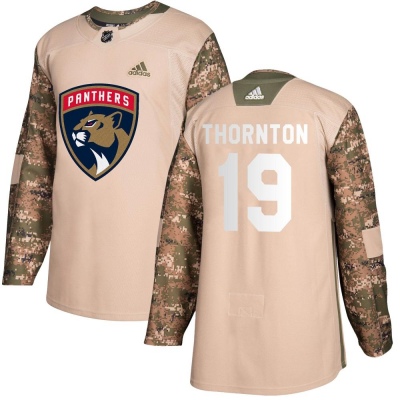 Youth Joe Thornton Florida Panthers Adidas Veterans Day Practice Jersey - Authentic Camo