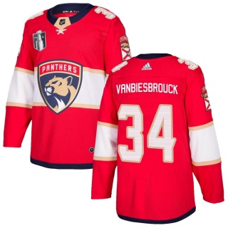 Youth John Vanbiesbrouck Florida Panthers Adidas Home 2023 Stanley Cup Final Jersey - Authentic Red