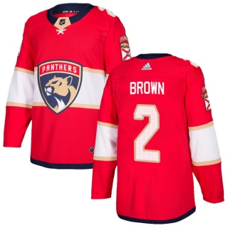 Youth Josh Brown Florida Panthers Adidas Home Jersey - Authentic Red