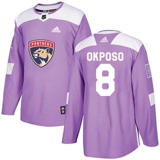 Youth Kyle Okposo Florida Panthers Adidas Fights Cancer Practice Jersey - Authentic Purple