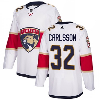 Youth Lucas Carlsson Florida Panthers Adidas Away Jersey - Authentic White