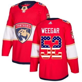 Youth MacKenzie Weegar Florida Panthers Adidas USA Flag Fashion Jersey - Authentic Red