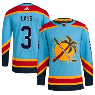 Youth Paul Laus Florida Panthers Adidas Reverse Retro 2.0 Jersey - Authentic Light Blue