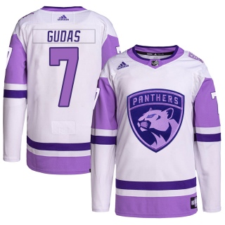 Youth Radko Gudas Florida Panthers Adidas Hockey Fights Cancer Primegreen Jersey - Authentic White/Purple