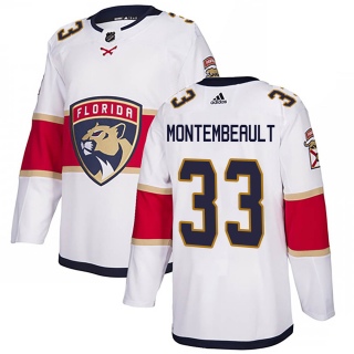Youth Sam Montembeault Florida Panthers Adidas Away Jersey - Authentic White