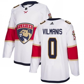 Youth Sandis Vilmanis Florida Panthers Adidas Away Jersey - Authentic White