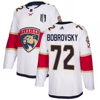 Youth Sergei Bobrovsky Florida Panthers Adidas Away 2023 Stanley Cup Final Jersey - Authentic White