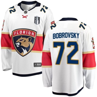 Youth Sergei Bobrovsky Florida Panthers Fanatics Branded Away 2023 Stanley Cup Final Jersey - Breakaway White