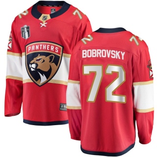 Youth Sergei Bobrovsky Florida Panthers Fanatics Branded Home 2023 Stanley Cup Final Jersey - Breakaway Red