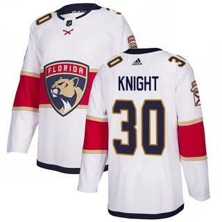 Youth Spencer Knight Florida Panthers Adidas Away Jersey - Authentic White