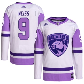 Youth Stephen Weiss Florida Panthers Adidas Hockey Fights Cancer Primegreen Jersey - Authentic White/Purple